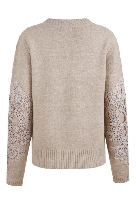 C&S The Label camel dames trui | Achteraanzicht