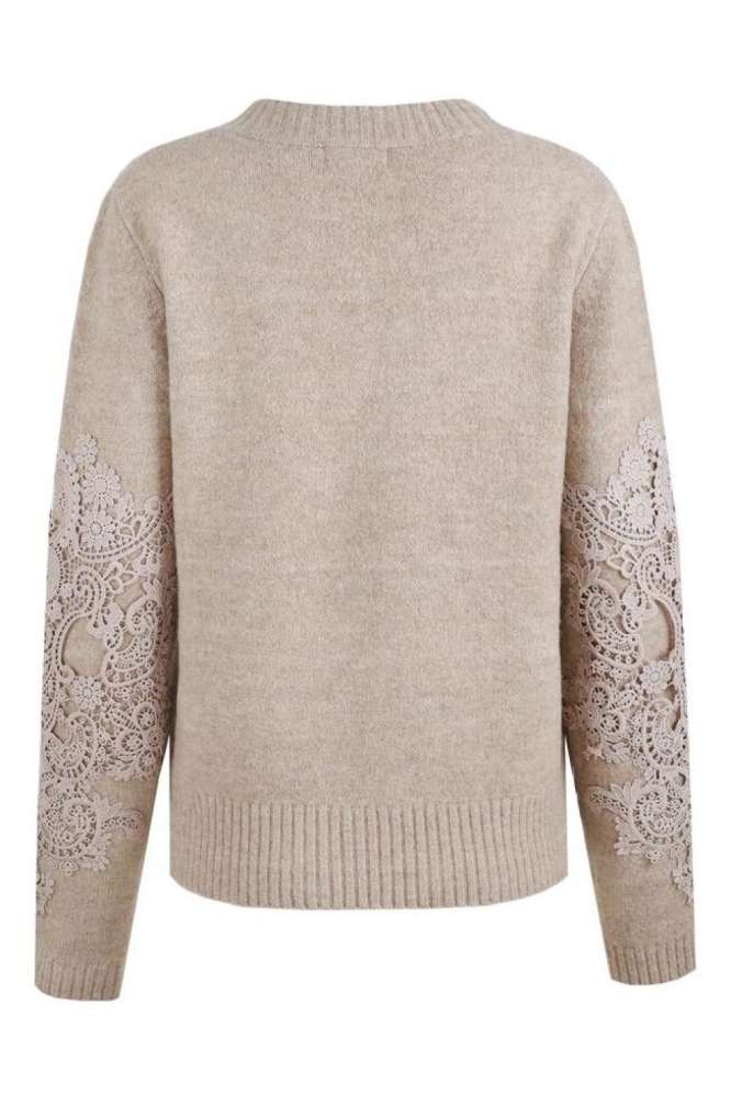 C&S The Label camel dames trui | Achteraanzicht