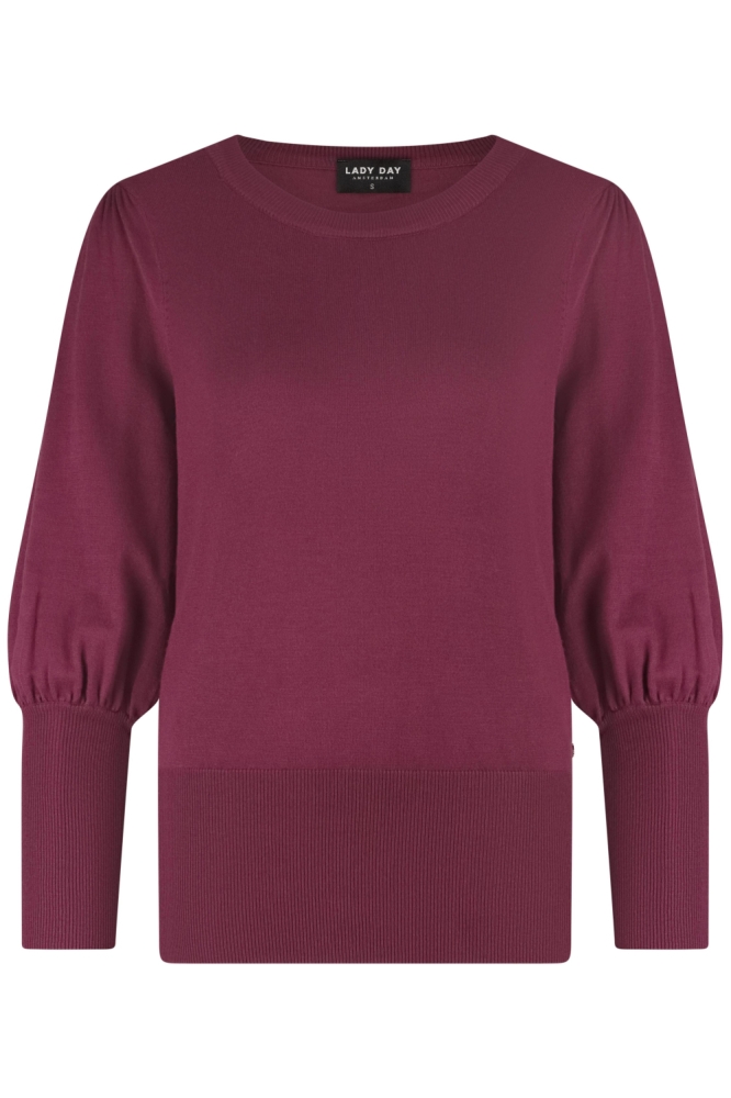Lady Day bordeaux dames trui | Vooraanzicht
