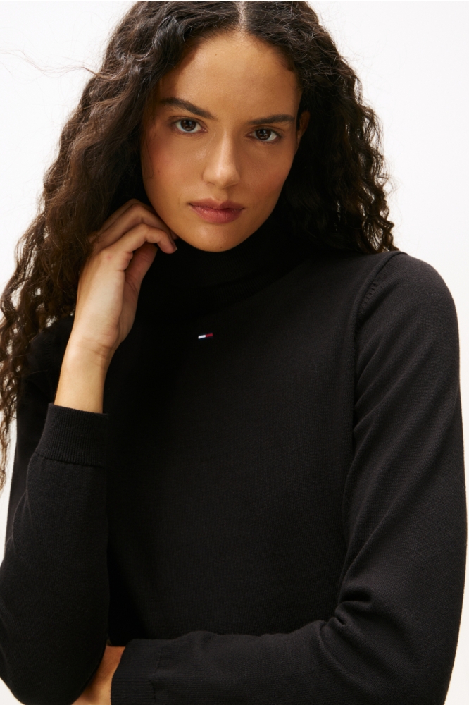 Tommy Jeans zwarte dames trui | Close up