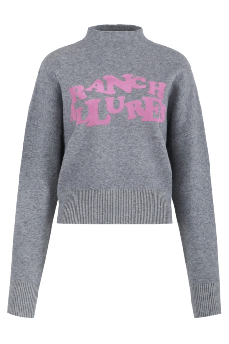 Fluresk grijze dames trui | Vooraanzicht