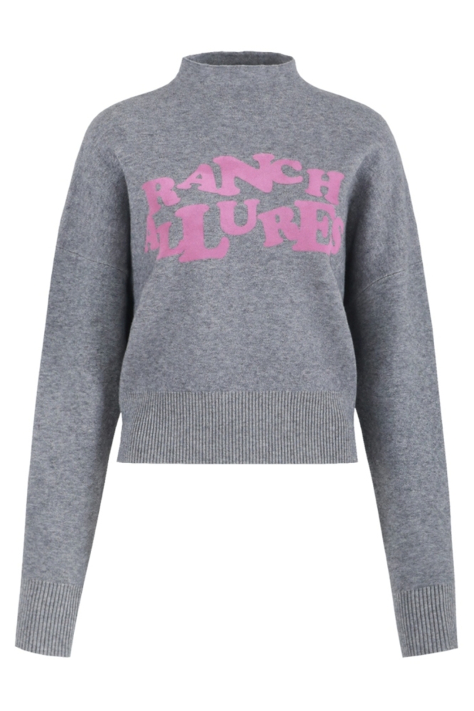 Fluresk grijze dames trui | Vooraanzicht