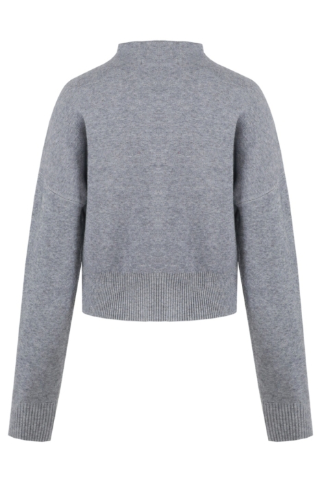 Fluresk grijze dames trui | Achteraanzicht