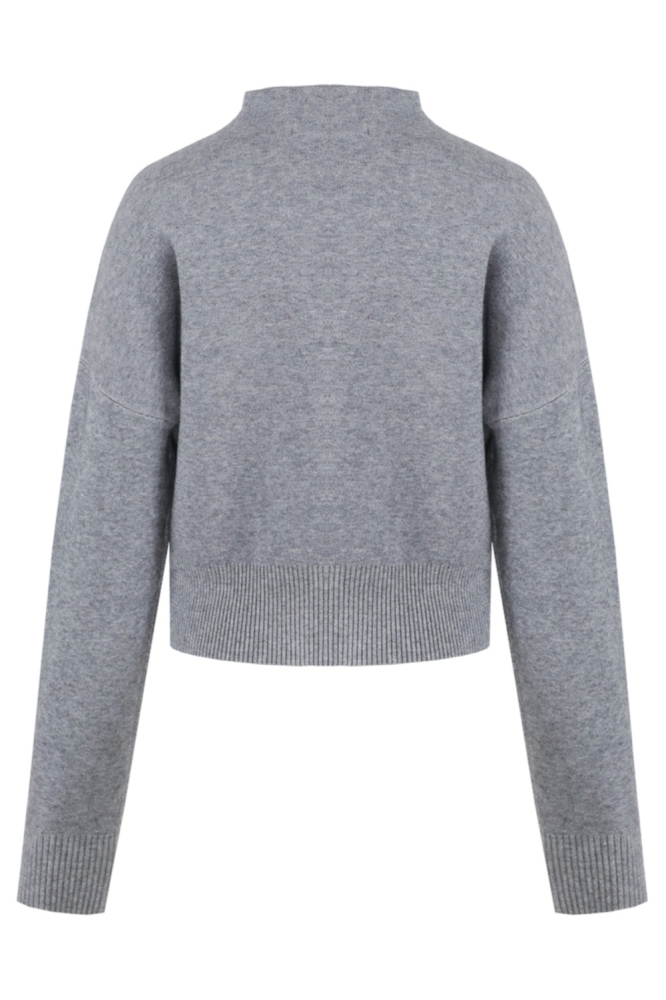 Fluresk grijze dames trui | Achteraanzicht