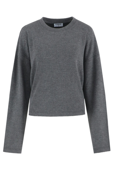 Fluresk grijze dames trui | Vooraanzicht