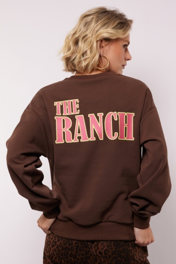 Fluresk Trui TAELIA SWEATER 25NQF14 522 MOCHA BROWN