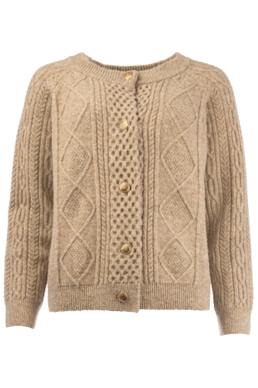 I-coni-K Vest CARDY CABLE AJOUR 25W P403 02 639 TAUPE MELANGE