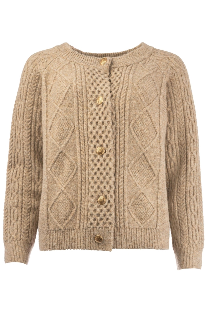 I-coni-K taupe dames vest | Vooraanzicht