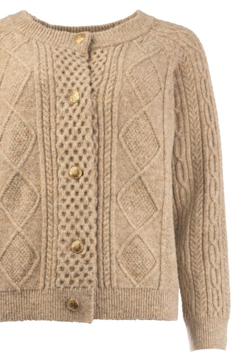 I-coni-K taupe dames vest | Close up