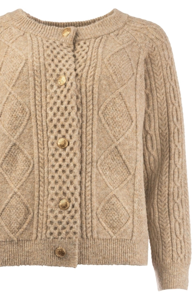 I-coni-K taupe dames vest | Close up