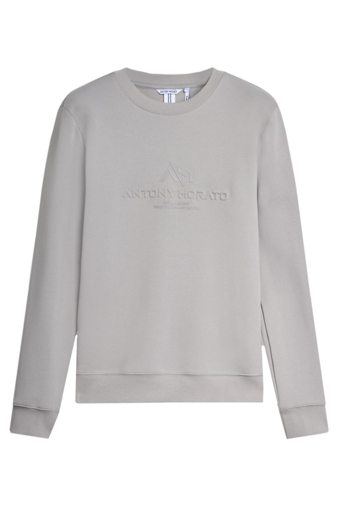 Antony Morato grijze heren sweater | Vooraanzicht