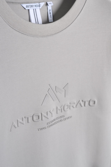 Antony Morato grijze heren sweater | Close up