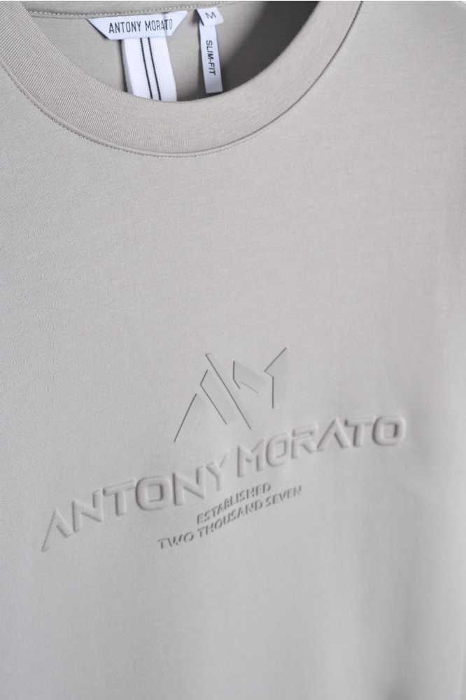 Antony Morato grijze heren sweater | Close up