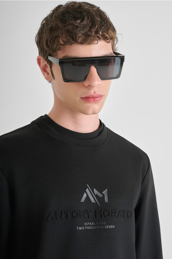 Antony Morato zwarte heren sweater | Close up