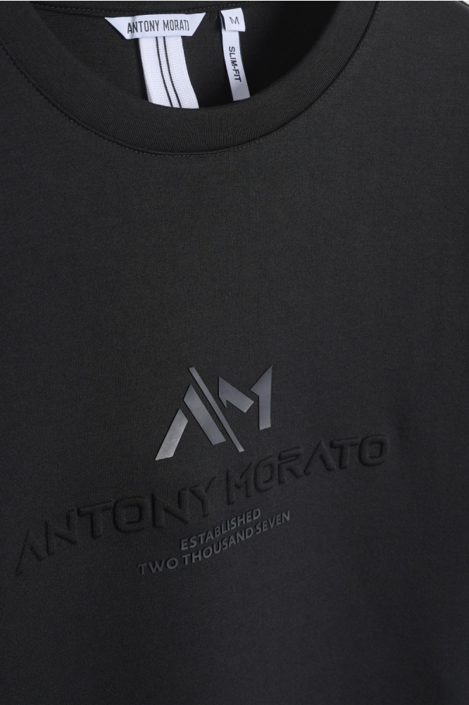 Antony Morato zwarte heren sweater | Close up