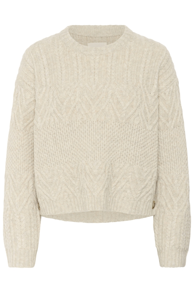 Part Two beige dames trui | Model vooraanzicht