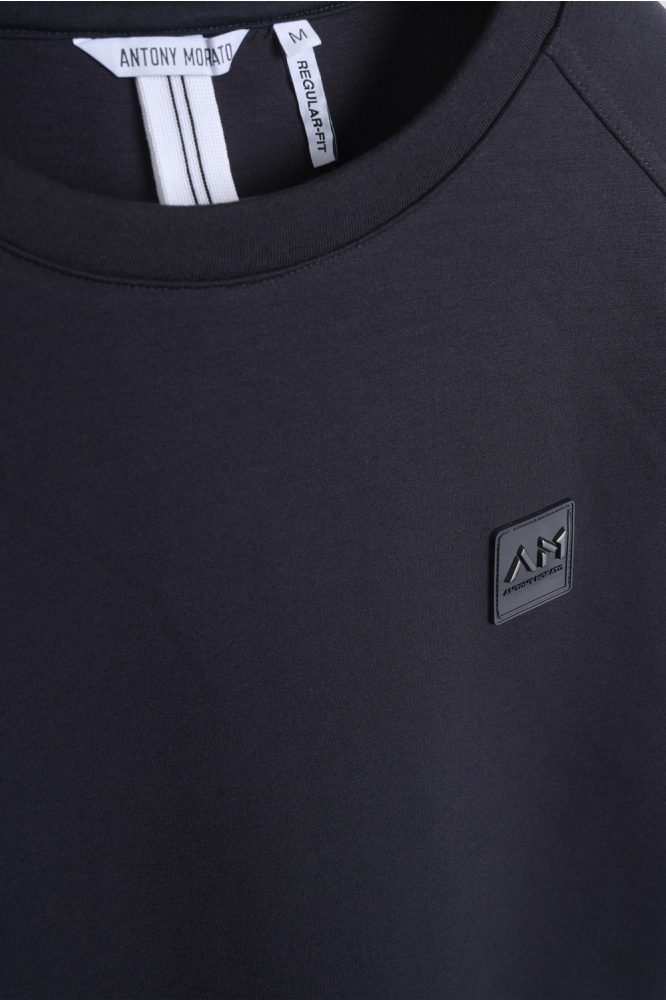 Antony Morato blauwe heren sweater | Close up