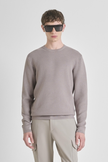 Antony Morato RELAXED FIT VISCOSE BLEND SWEATER MMSW01543 YA500002 2047 MASTIC