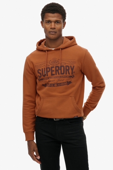 Superdry HERITAGE BRAND RELAXED HOOD M2014232A M6S CARAMEL CAFE