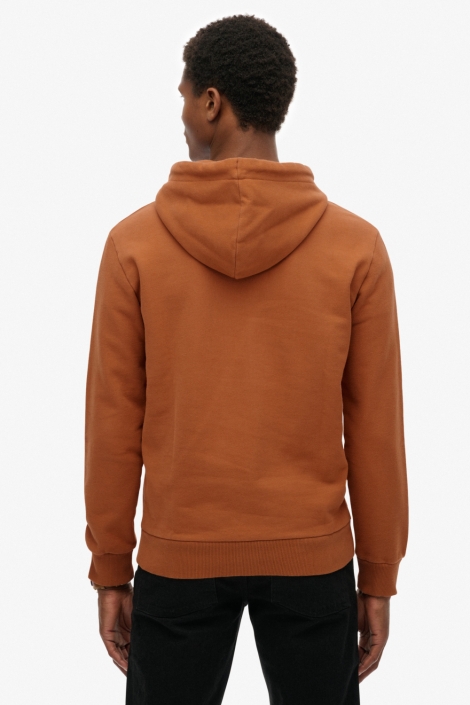 Superdry camel heren sweater | Model achteraanzicht