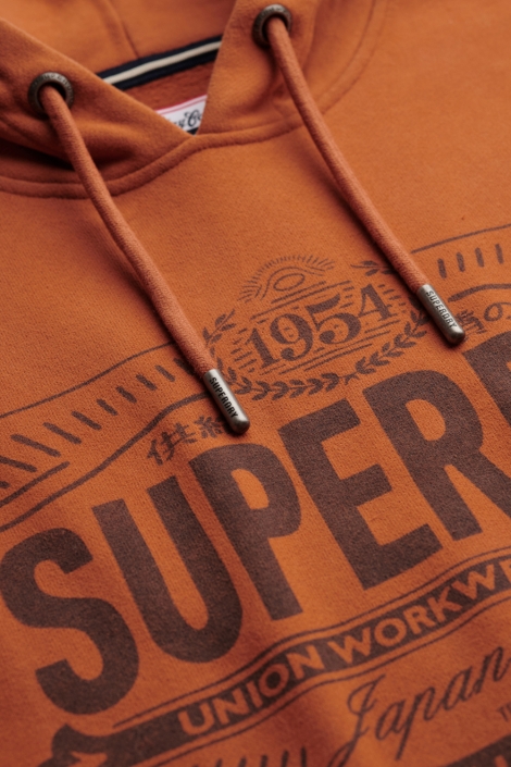 Superdry camel heren sweater | Close up