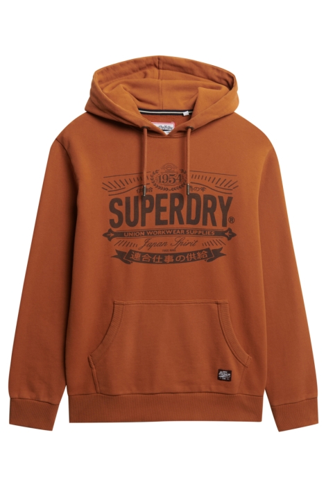 Superdry camel heren sweater | Vooraanzicht