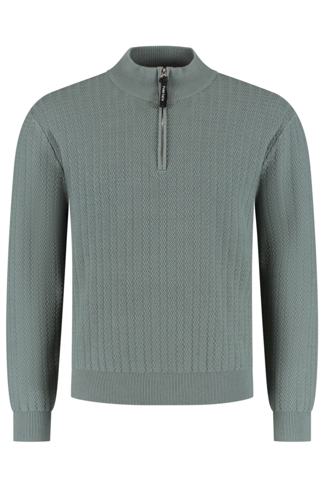 Pure Path groene heren trui | Vooraanzicht