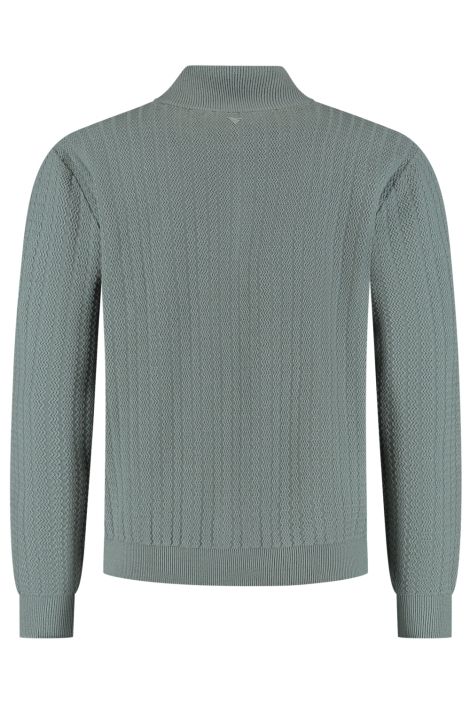 Pure Path groene heren trui | Achteraanzicht