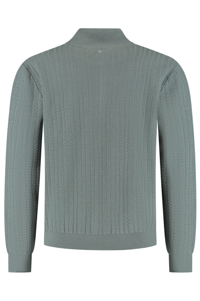 Pure Path groene heren trui | Achteraanzicht