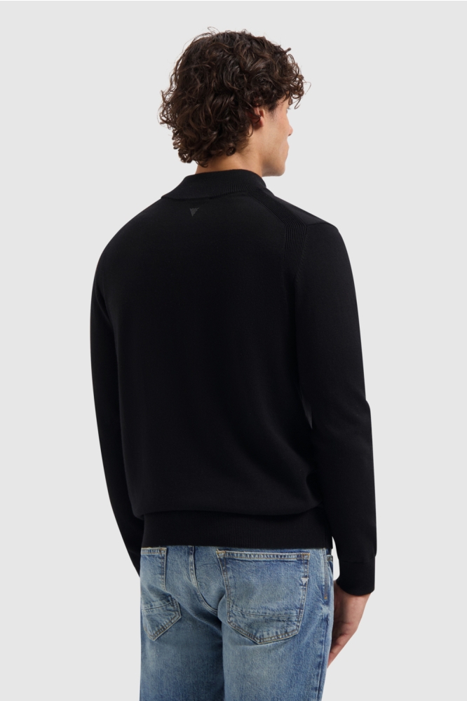 Pure Path zwarte heren trui | Model achteraanzicht