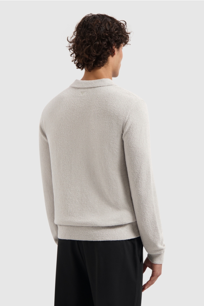 Pure Path grijze heren polo | Model achteraanzicht