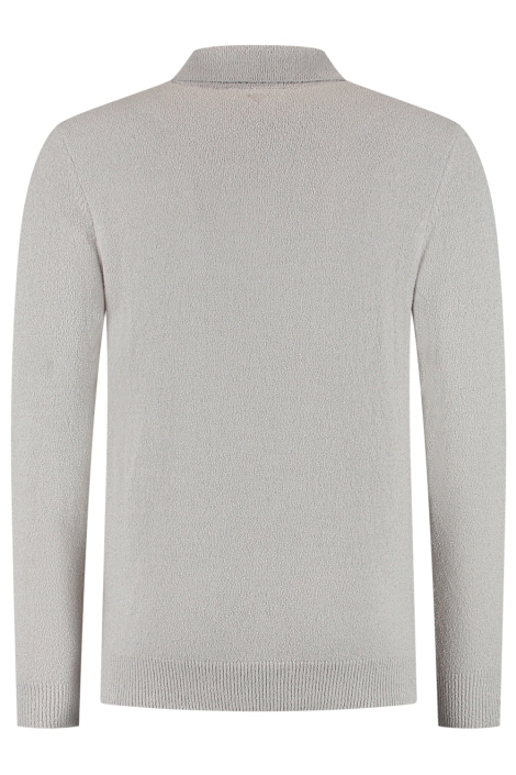 Pure Path grijze heren polo | Achteraanzicht