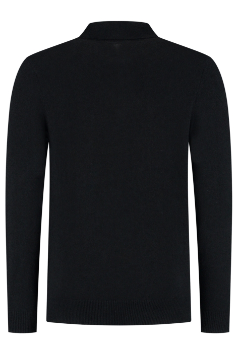 Pure Path zwarte heren polo | Achteraanzicht