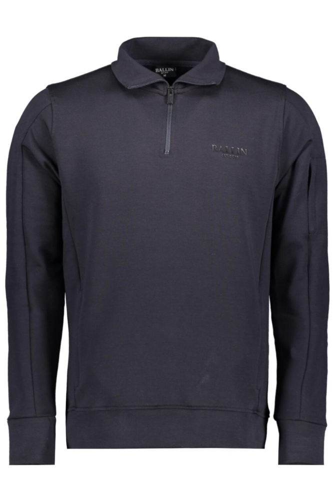 Ballin blauwe heren sweater | Vooraanzicht