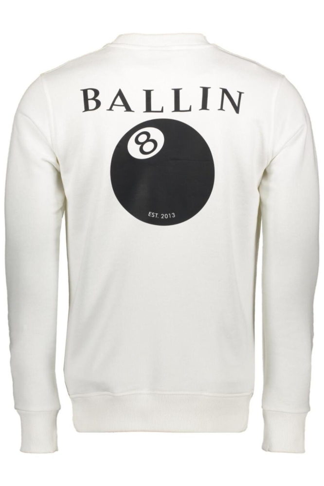 Ballin witte heren sweater | Achteraanzicht
