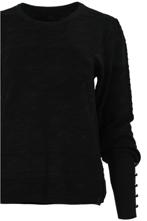 Maicazz zwarte dames trui | Close up