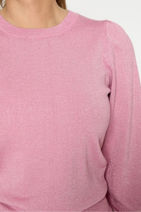 Peppercorn roze dames trui | Close up