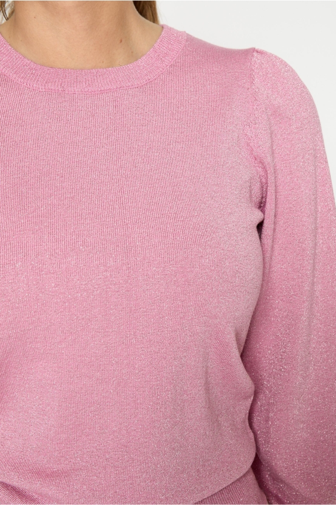 Peppercorn roze dames trui | Close up