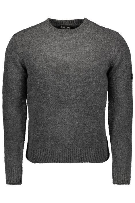 Ballin grijze heren trui | Vooraanzicht