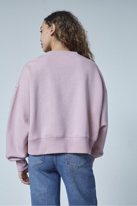 SisterS point roze dames sweater | Model achteraanzicht