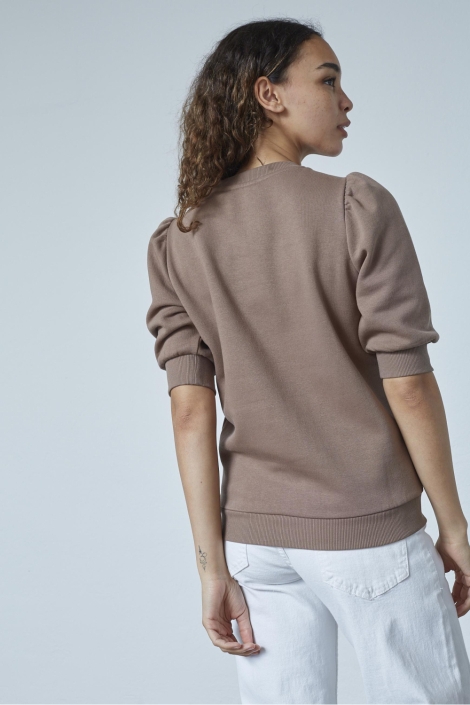 SisterS point bruine dames sweater | Model achteraanzicht