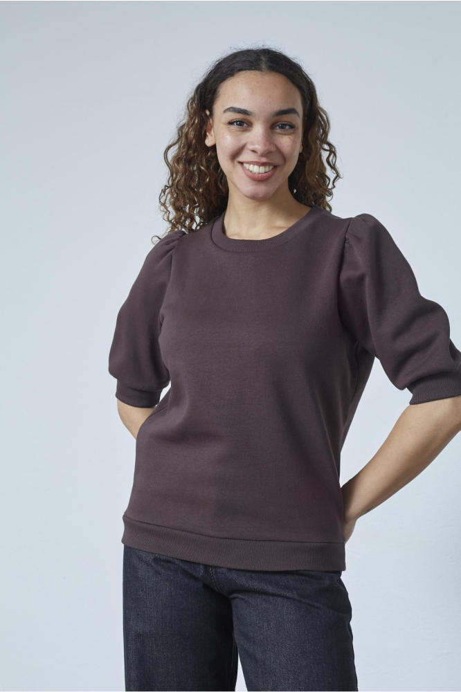 SisterS point bruine dames sweater | Model vooraanzicht