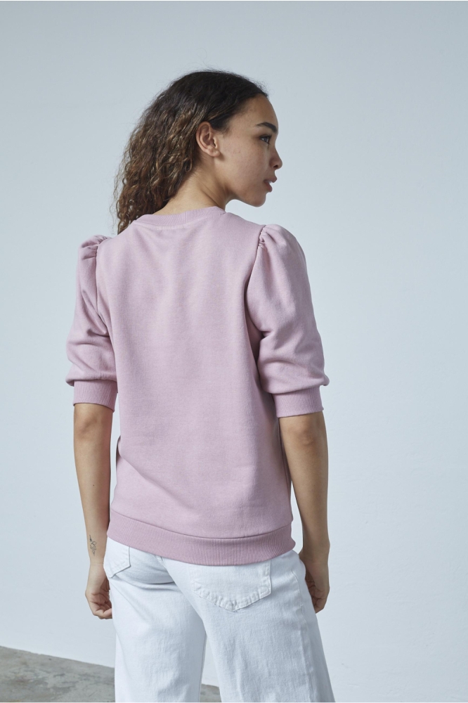 SisterS point roze dames sweater | Model achteraanzicht