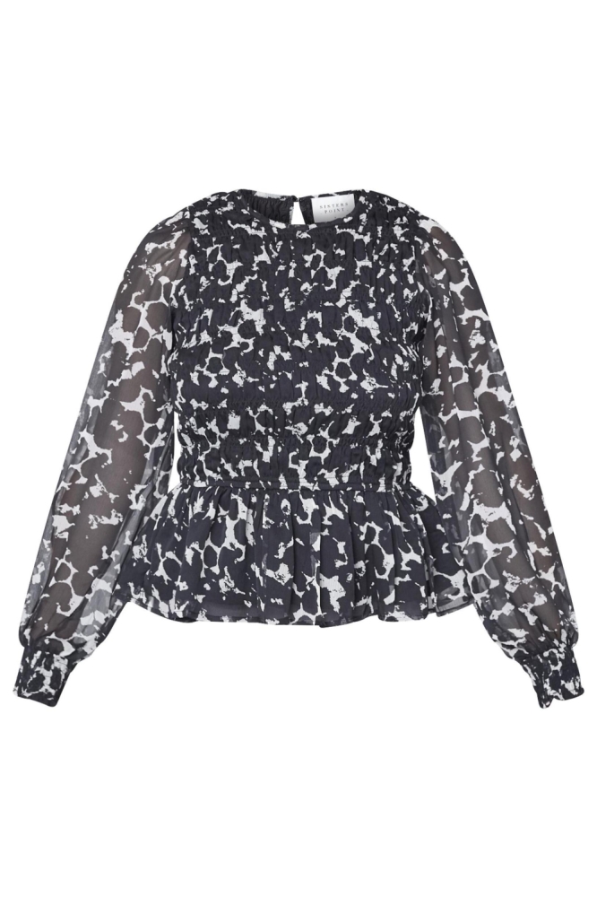 SisterS point zwarte dames blouse | Vooraanzicht