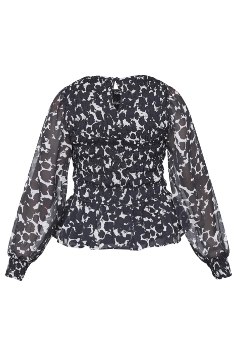 SisterS point zwarte dames blouse | Achteraanzicht