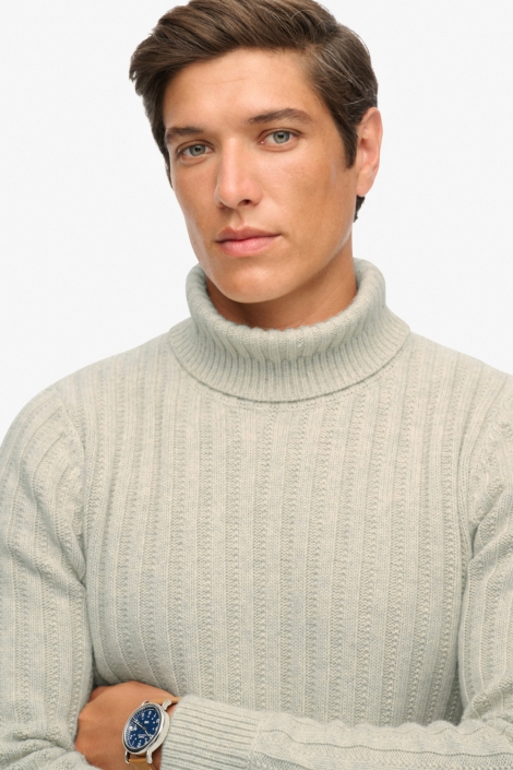 Superdry beige heren trui | Close up