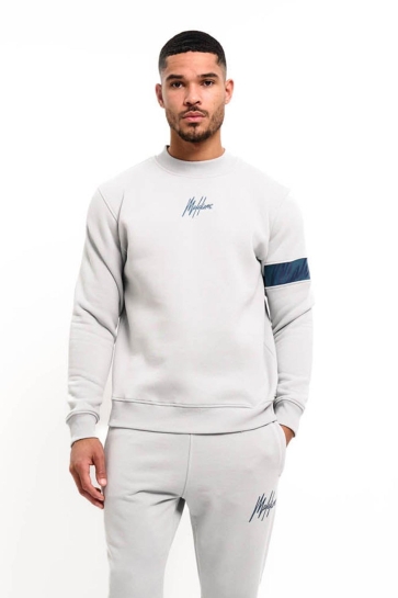 Malelions CAPTAIN SWEATER MM2 AW25 17 691 OCEAN GREY