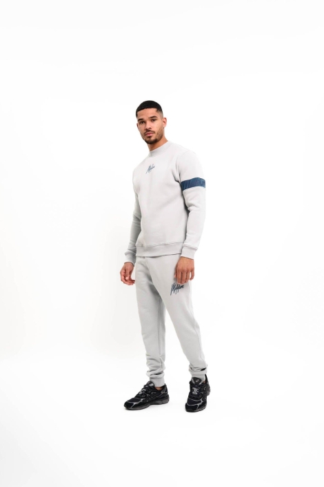 Malelions grijze heren sweater | Model