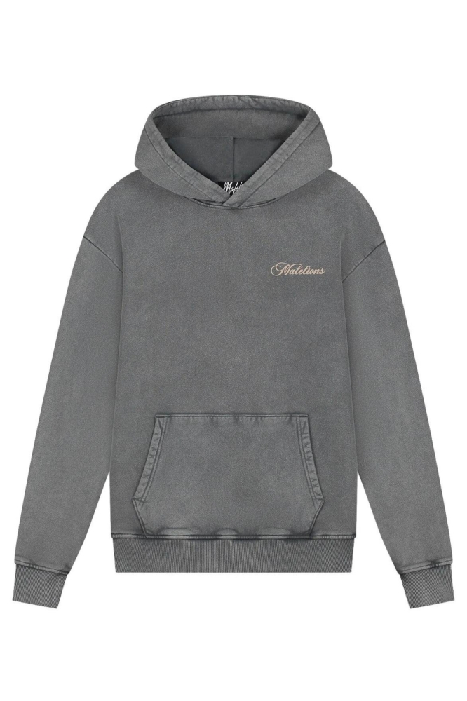 Malelions grijze heren sweater | Vooraanzicht