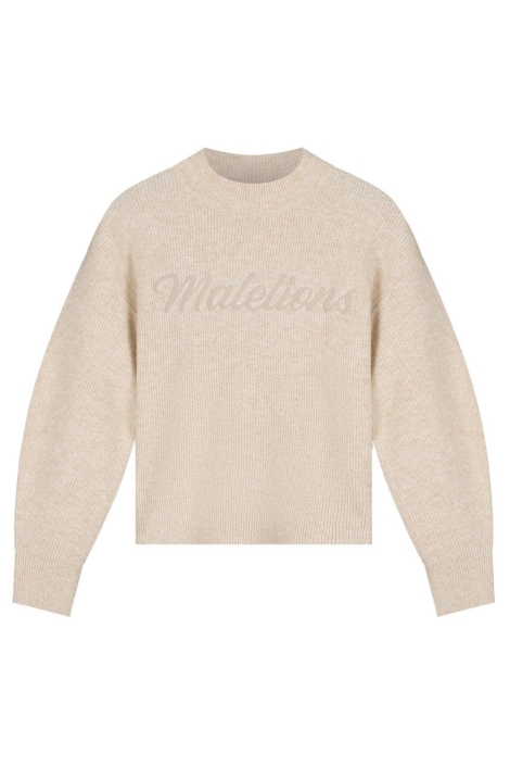 Malelions beige dames trui | Vooraanzicht